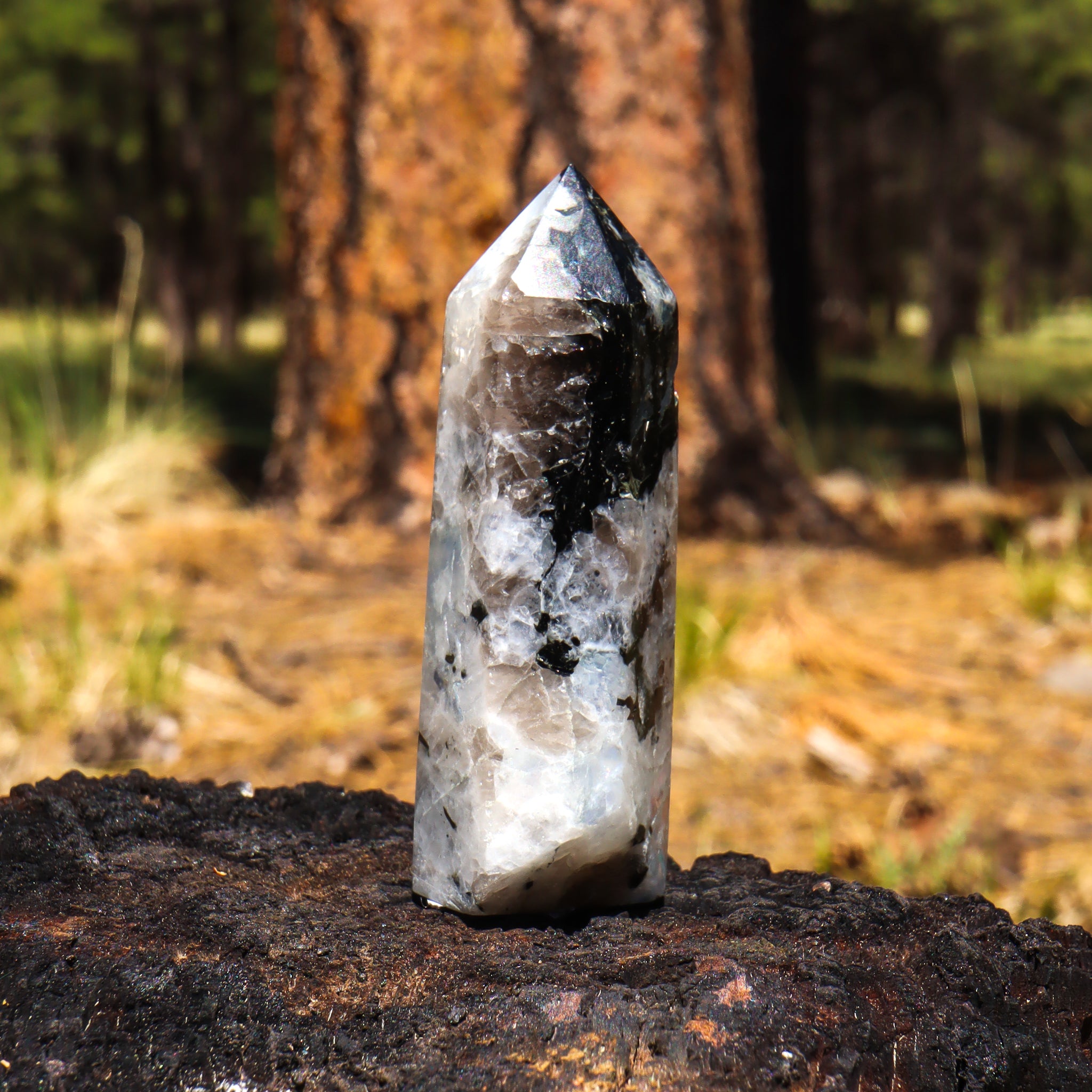 Rainbow Moonstone Point