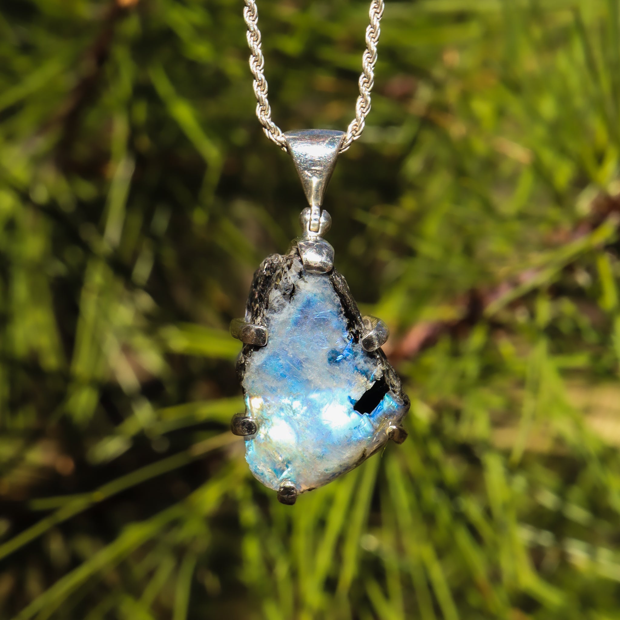 Rainbow Moonstone Pendant