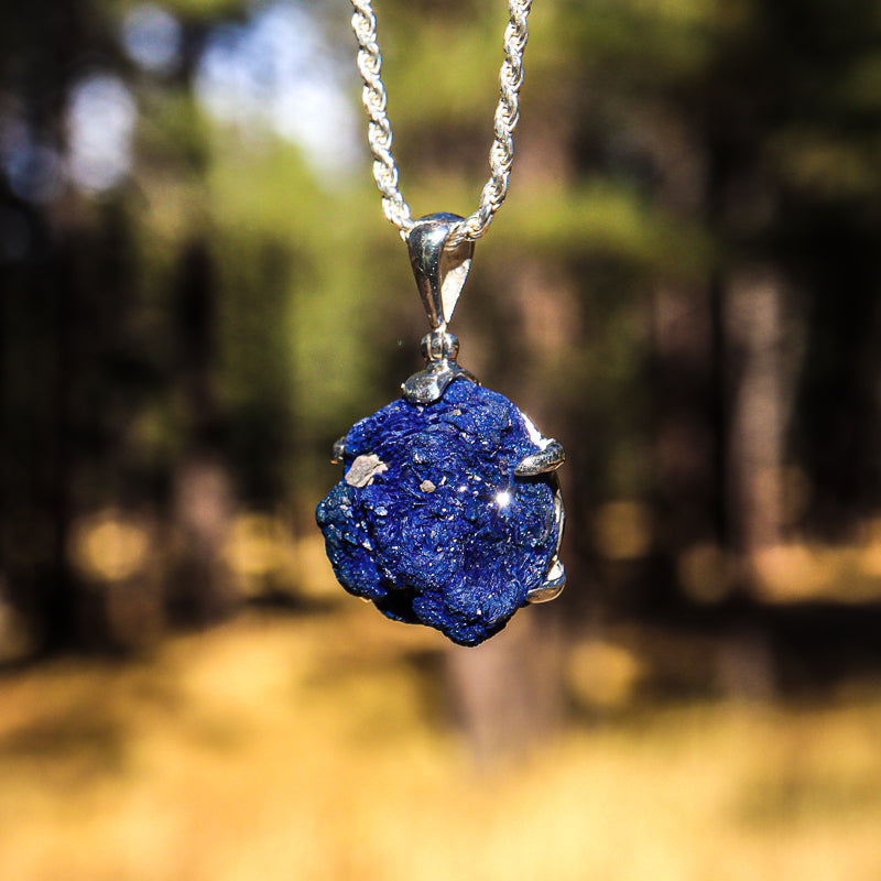 Raw Azurite Pendant