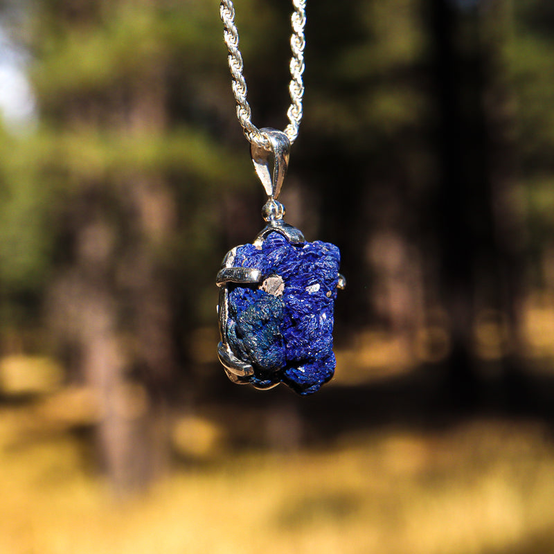 Raw Azurite Pendant