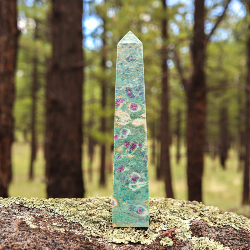 Ruby Fuchsite Obelisk