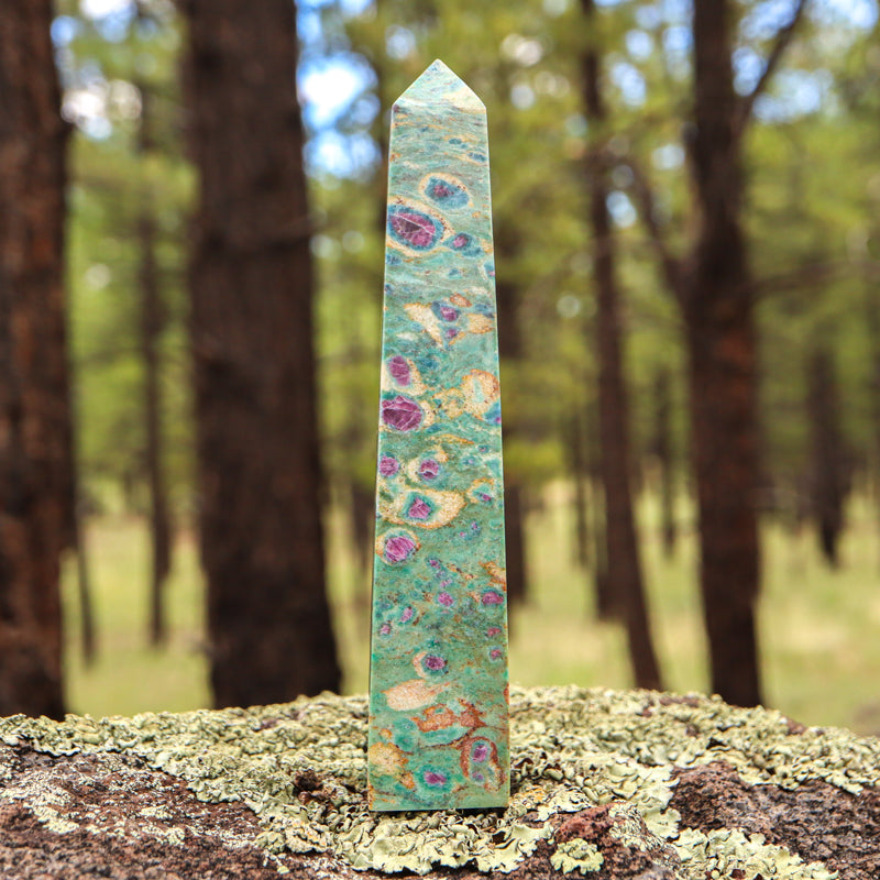 Ruby Fuchsite Obelisk
