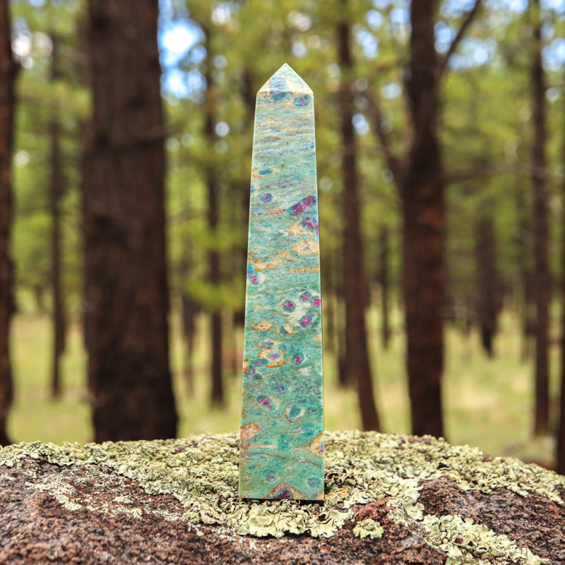 Ruby Fuchsite Obelisk