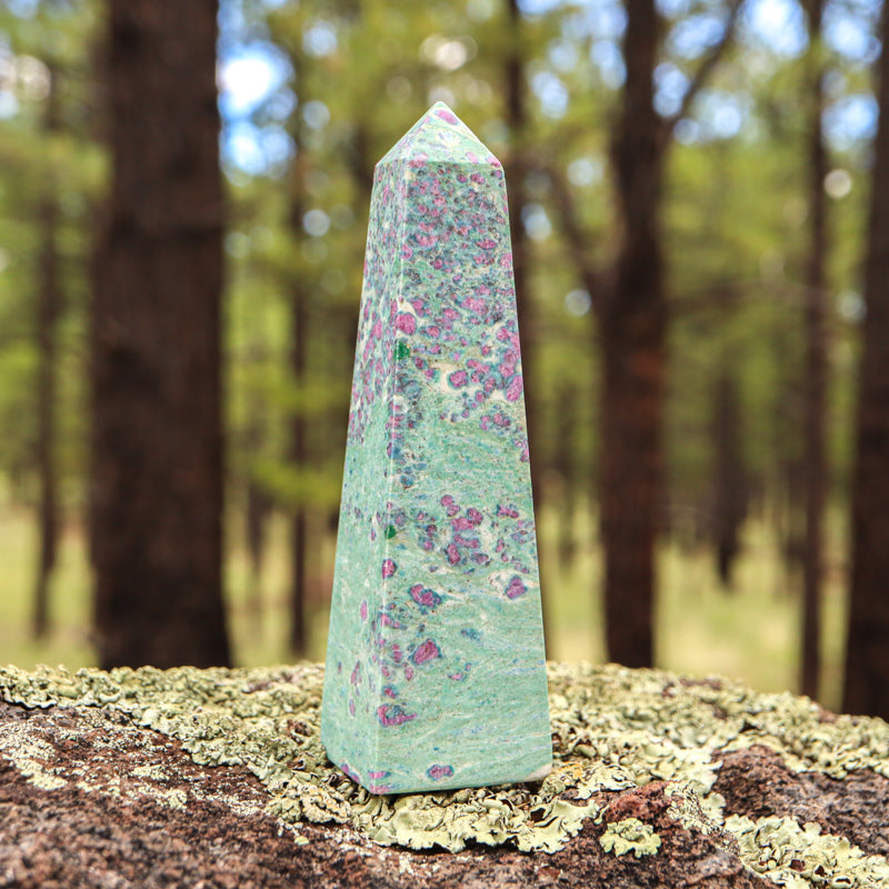Ruby Fuchsite Obelisk