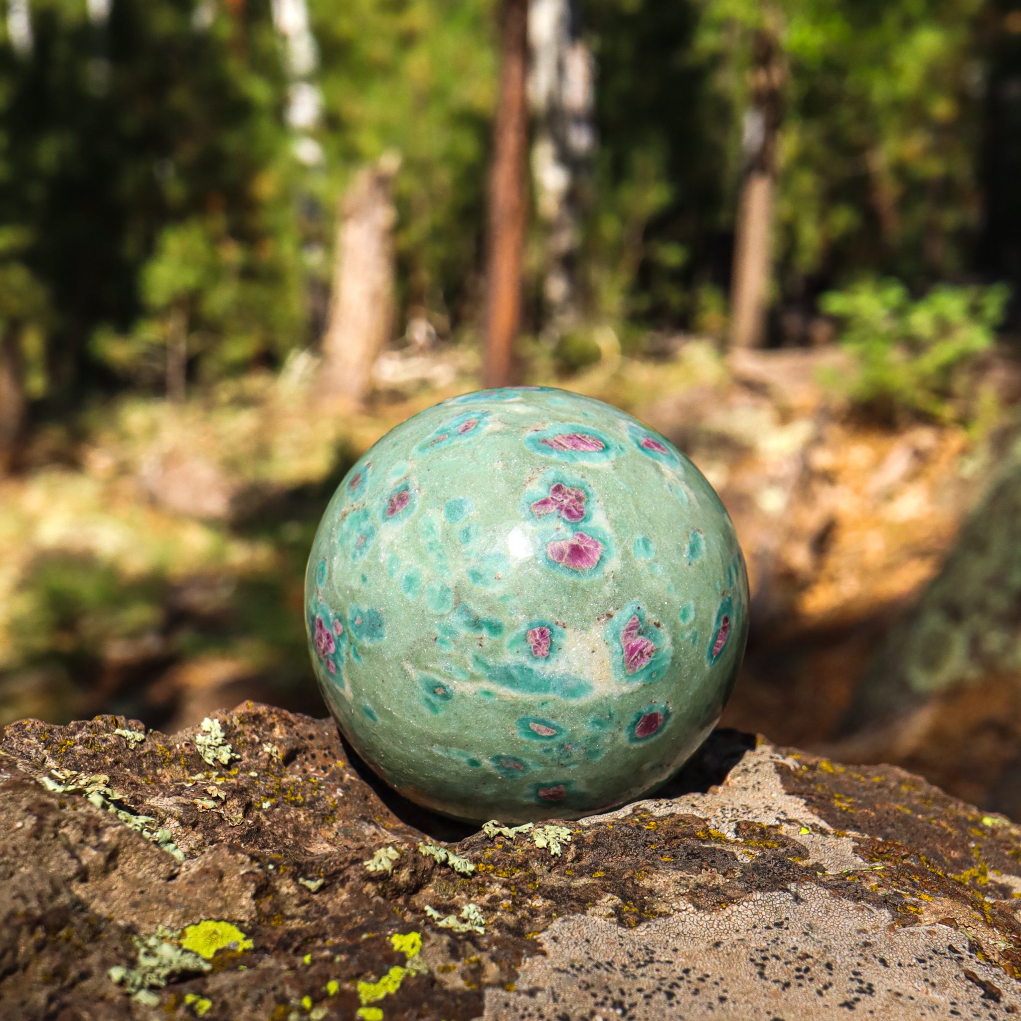 Ruby Fuchsite Sphere