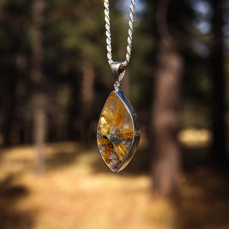 Rutilated Quartz Pendant