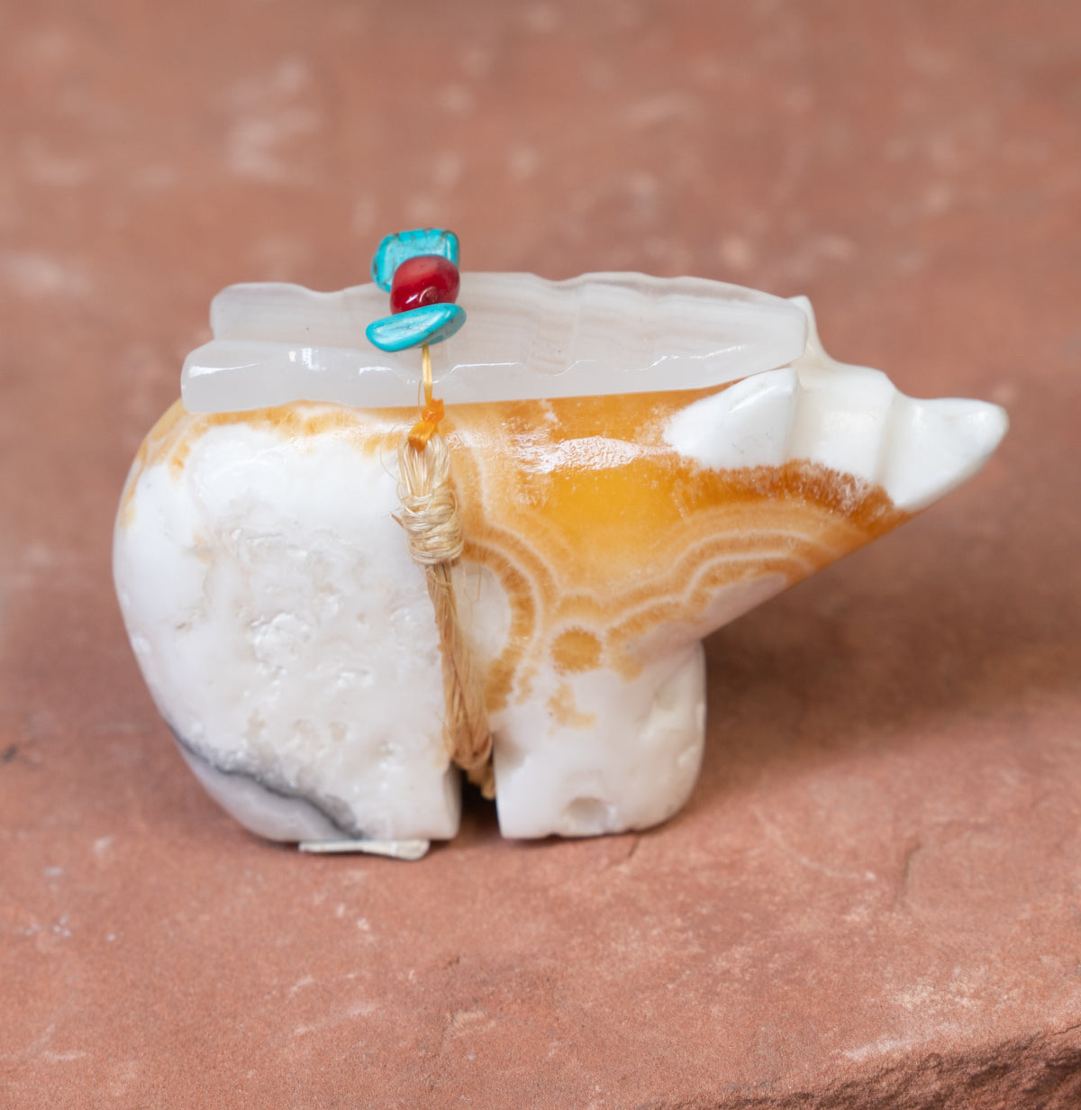 Orange Calcite Bear