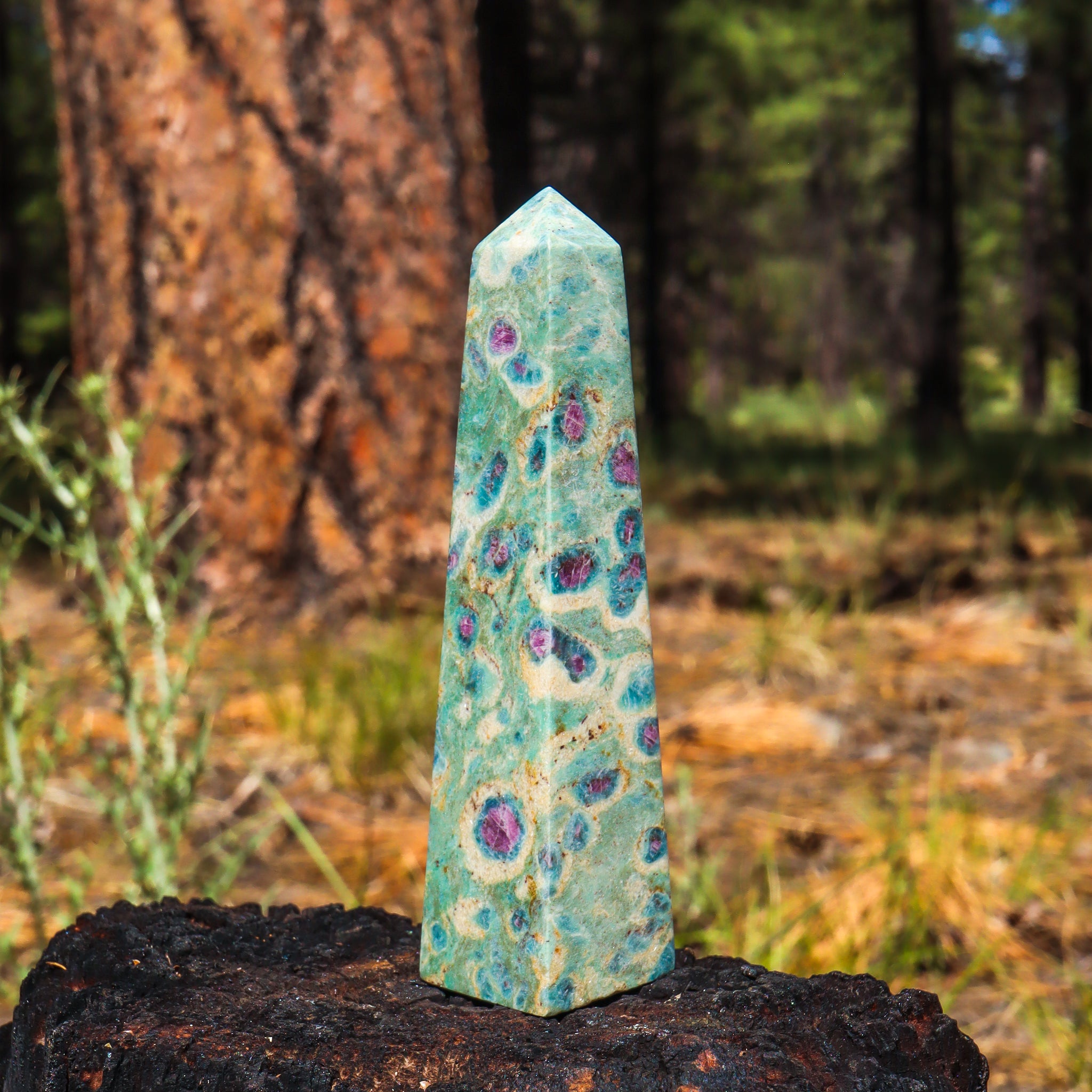 Ruby Fuchsite Obelisk