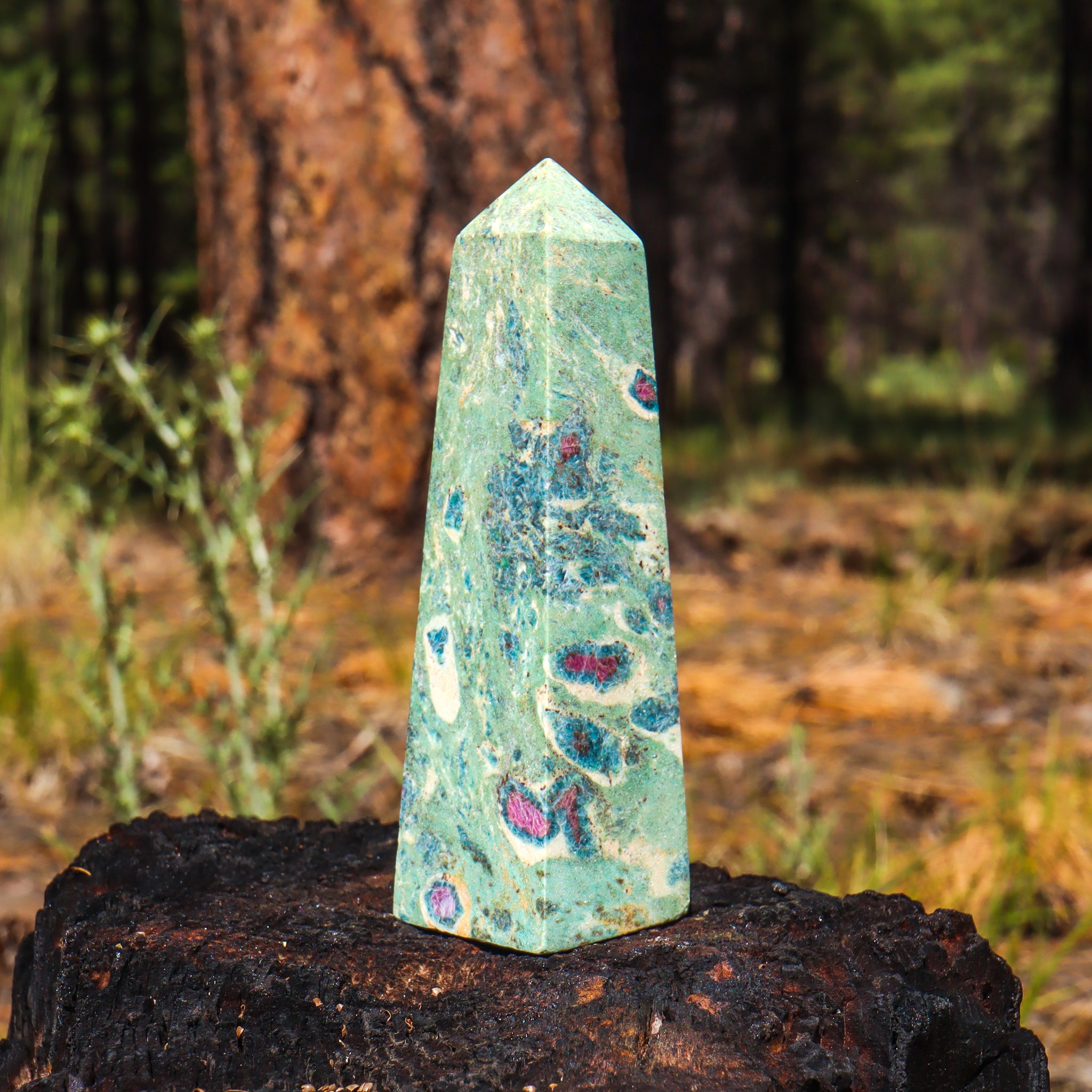 Ruby Fuchsite Obelisk