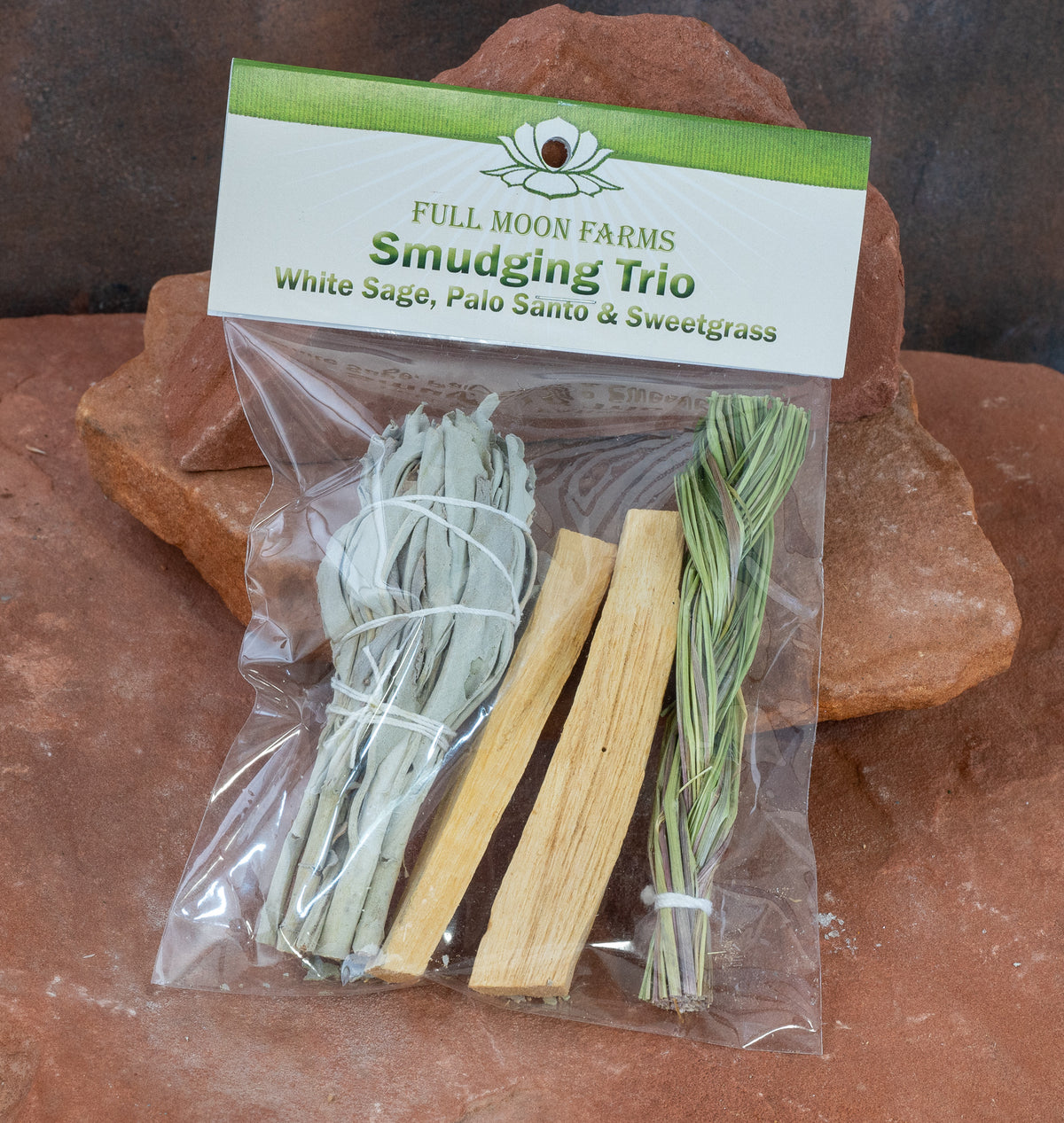 Smudging Trio-White Sage, Palo Santo, & Sweet Grass