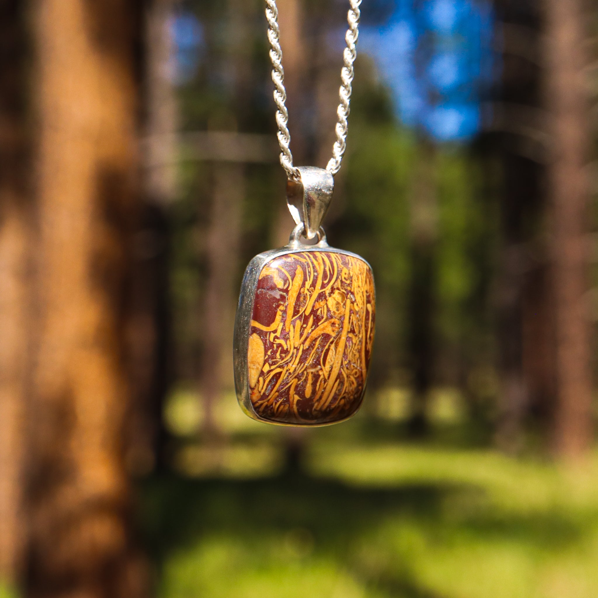 Script Stone Pendant