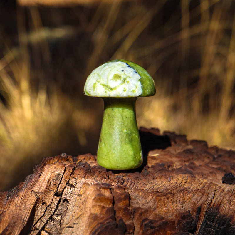 Serpentine Carved Mushroom