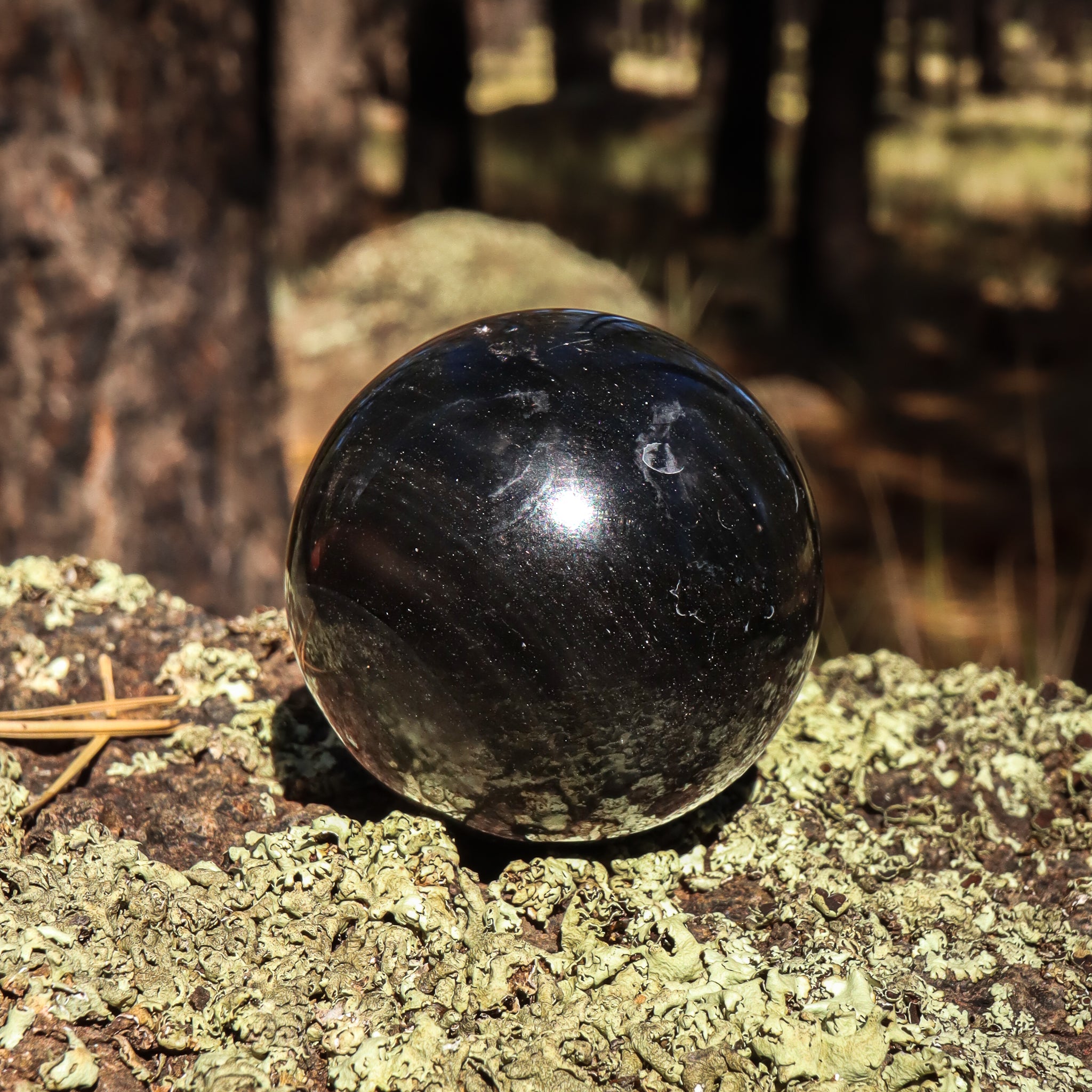 Silver Sheen Obsidian Sphere