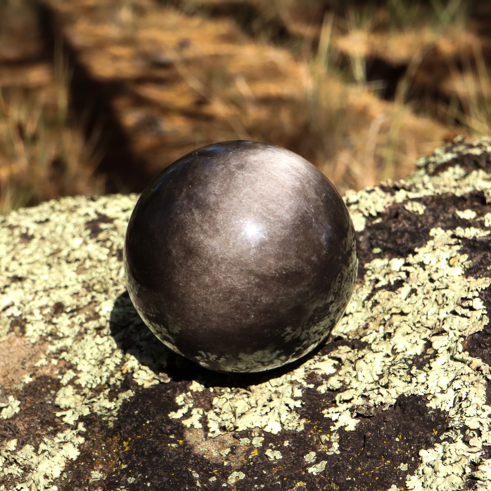 Silver Sheen Obsidian Sphere