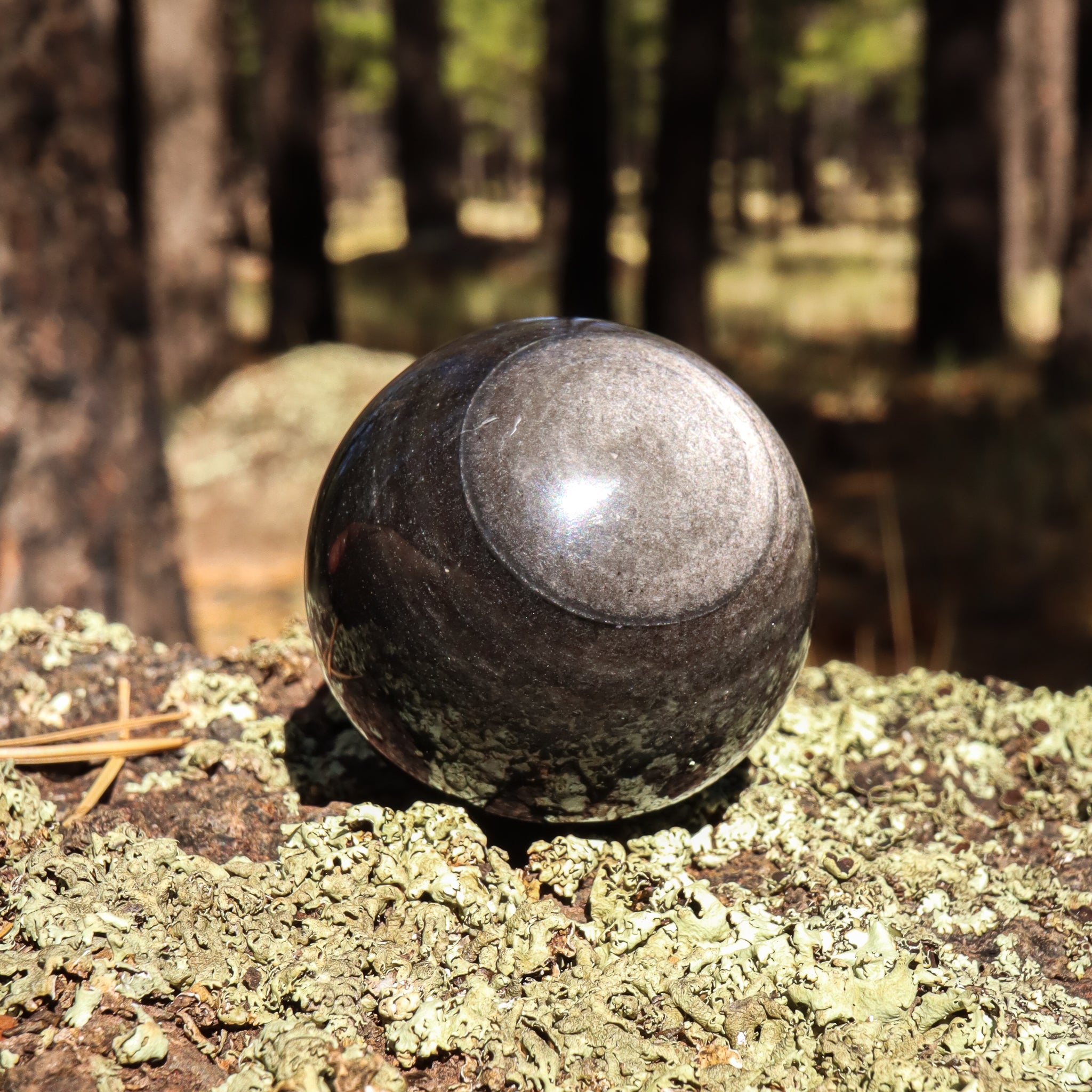 Silver Sheen Obsidian Sphere