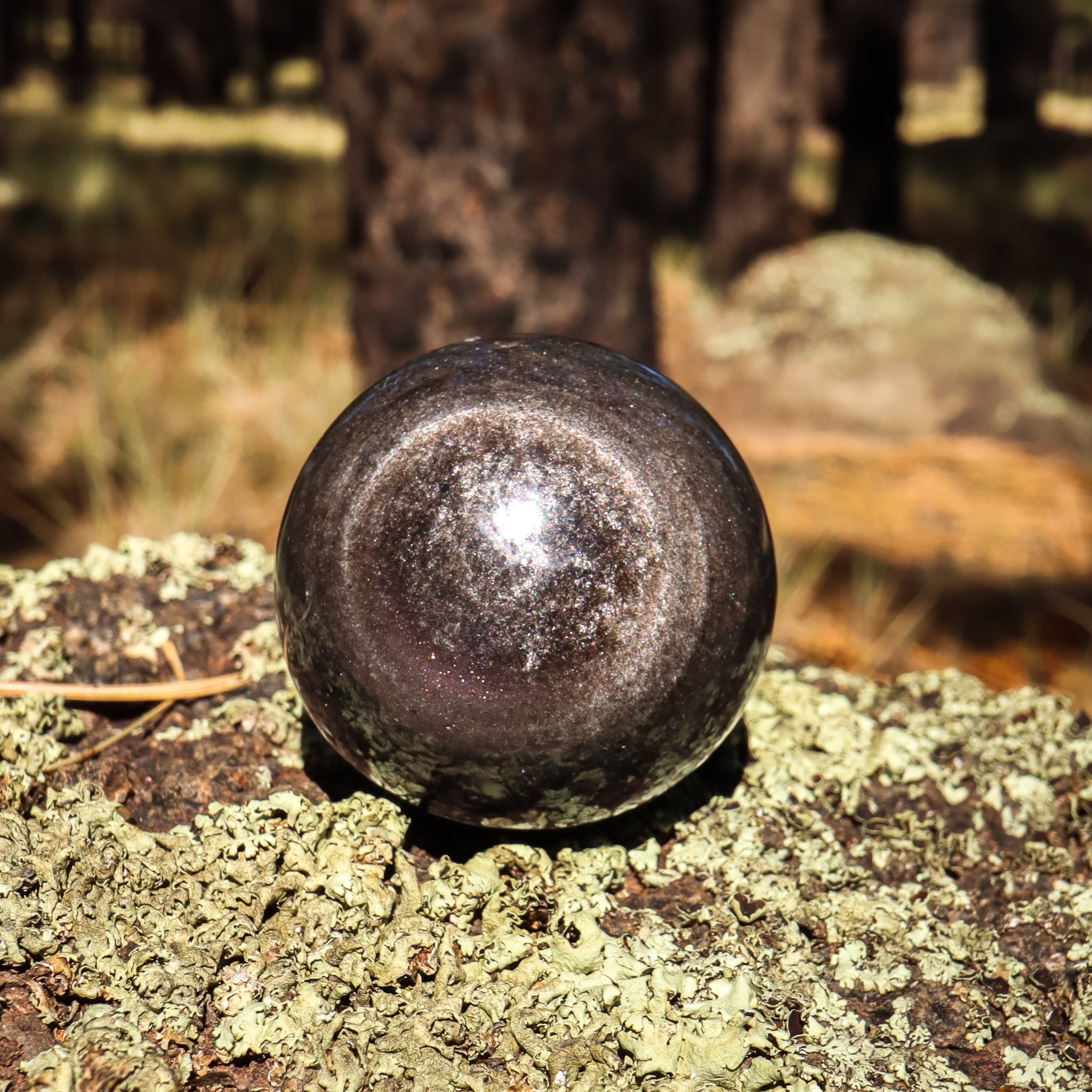 Silver Sheen Obsidian Sphere
