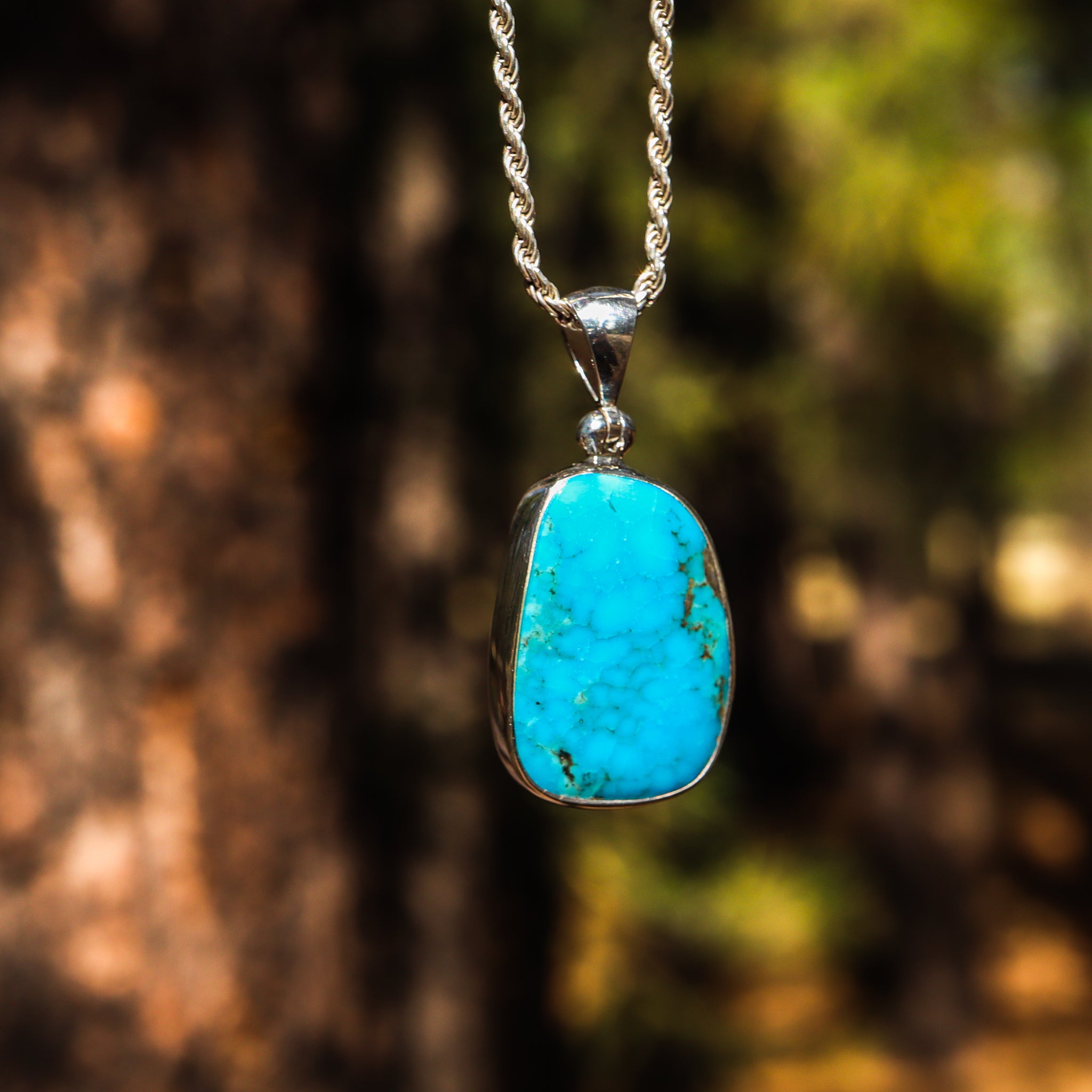 Sleeping Beauty Turquoise Pendant