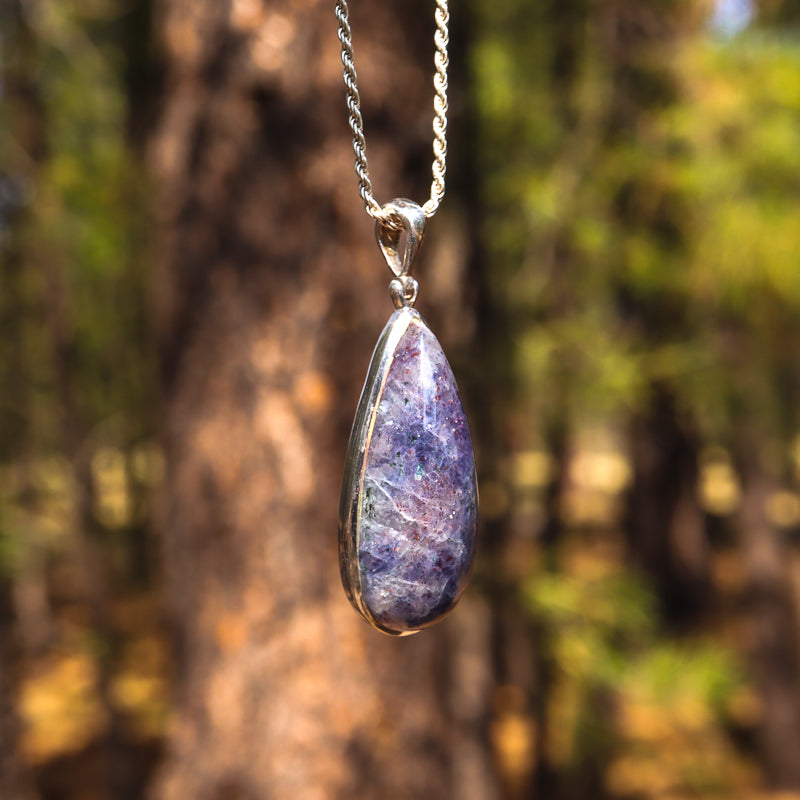 Iolite and Sunstone Pendant