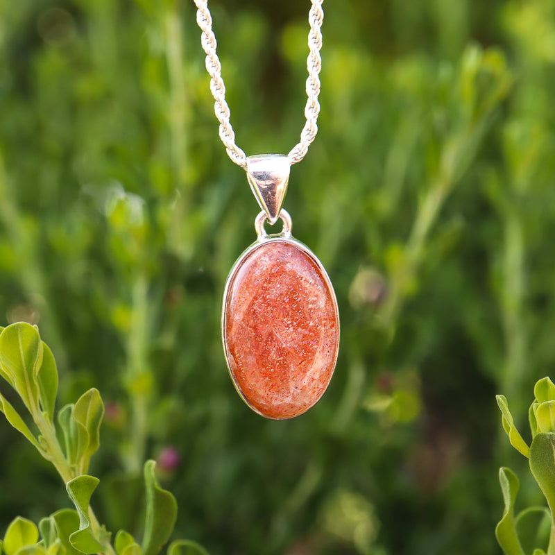 Sunstone Teardrop Pendant