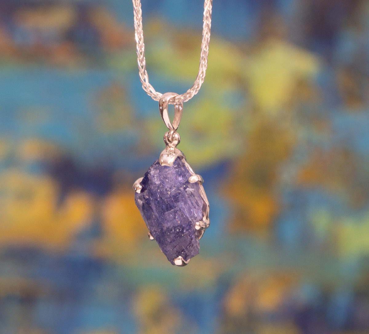 Raw Tanzanite Pendant