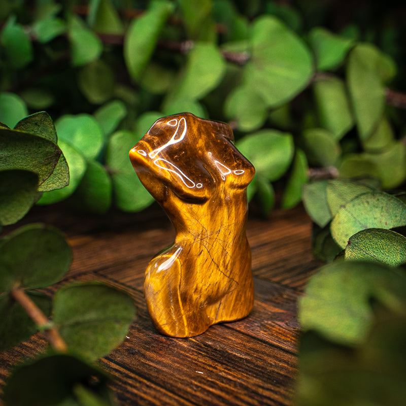 Tiger's Eye Goddess Bust