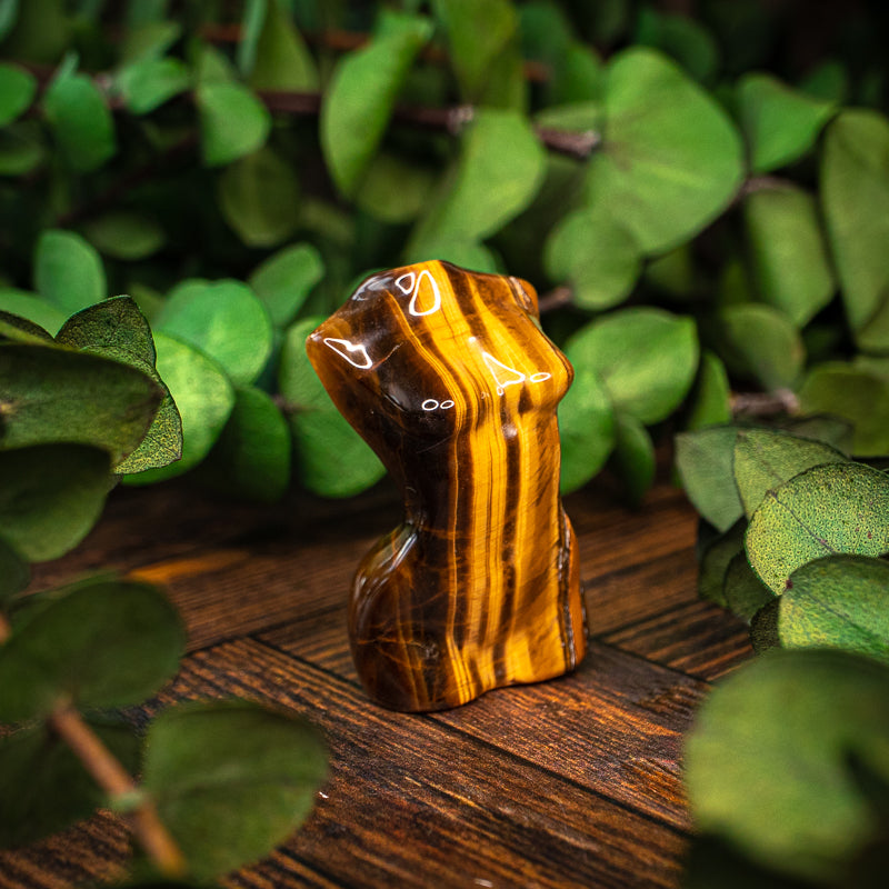 Tiger's Eye Goddess Bust