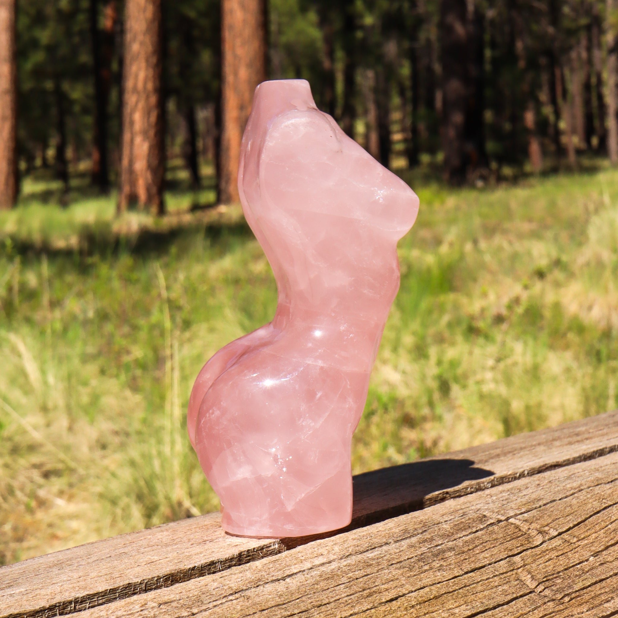 Large Rose Quartz Goddess Bust