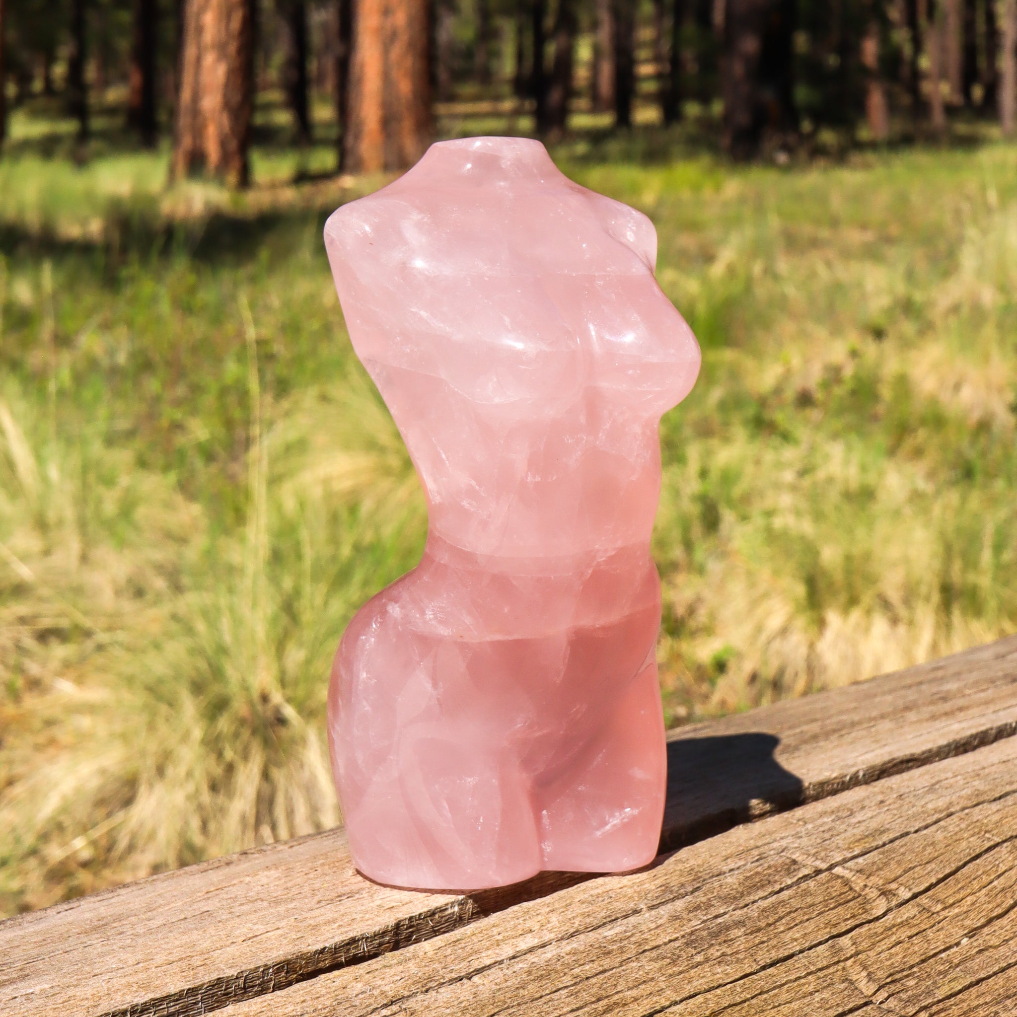 Large Rose Quartz Goddess Bust