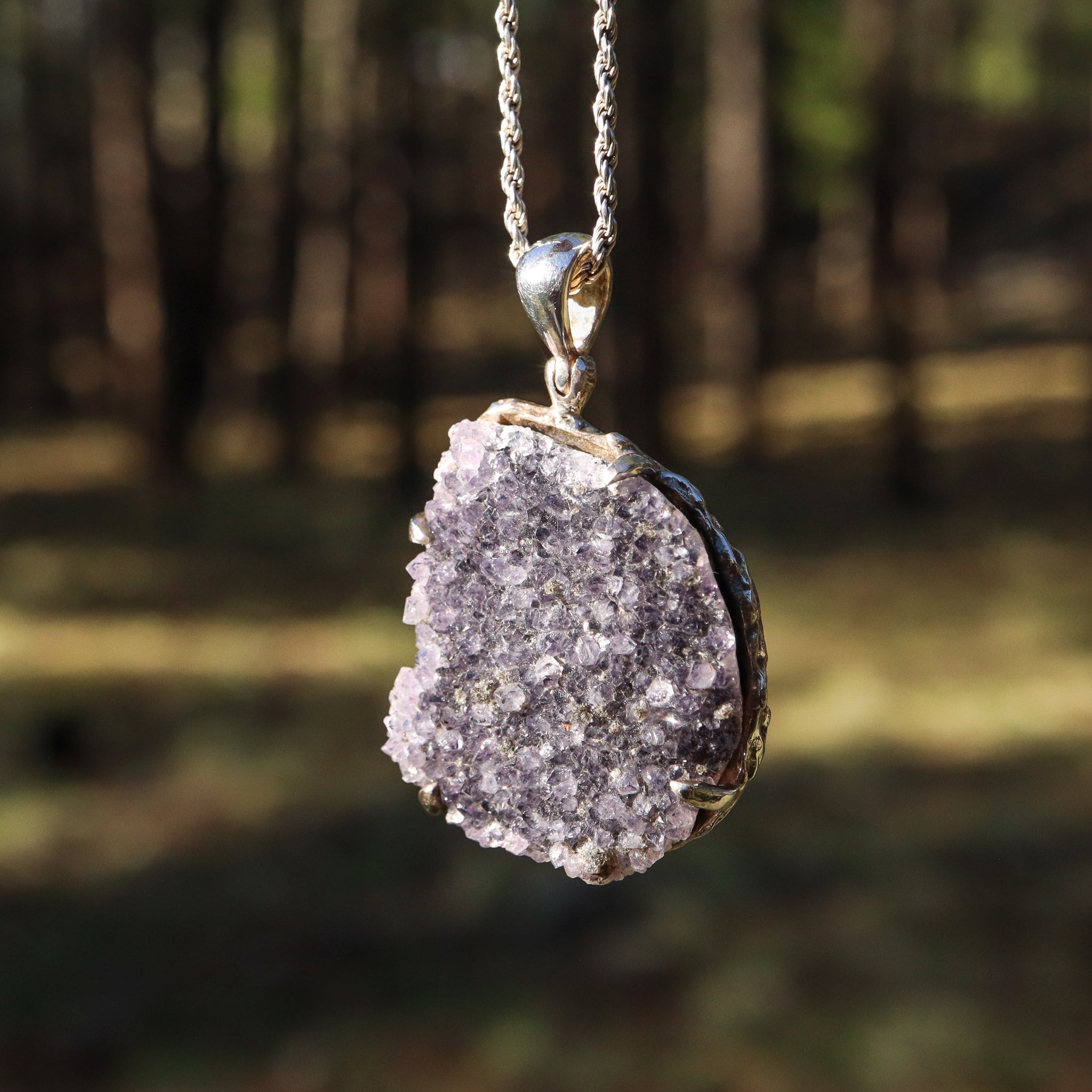 Amethyst Cluster Pendant