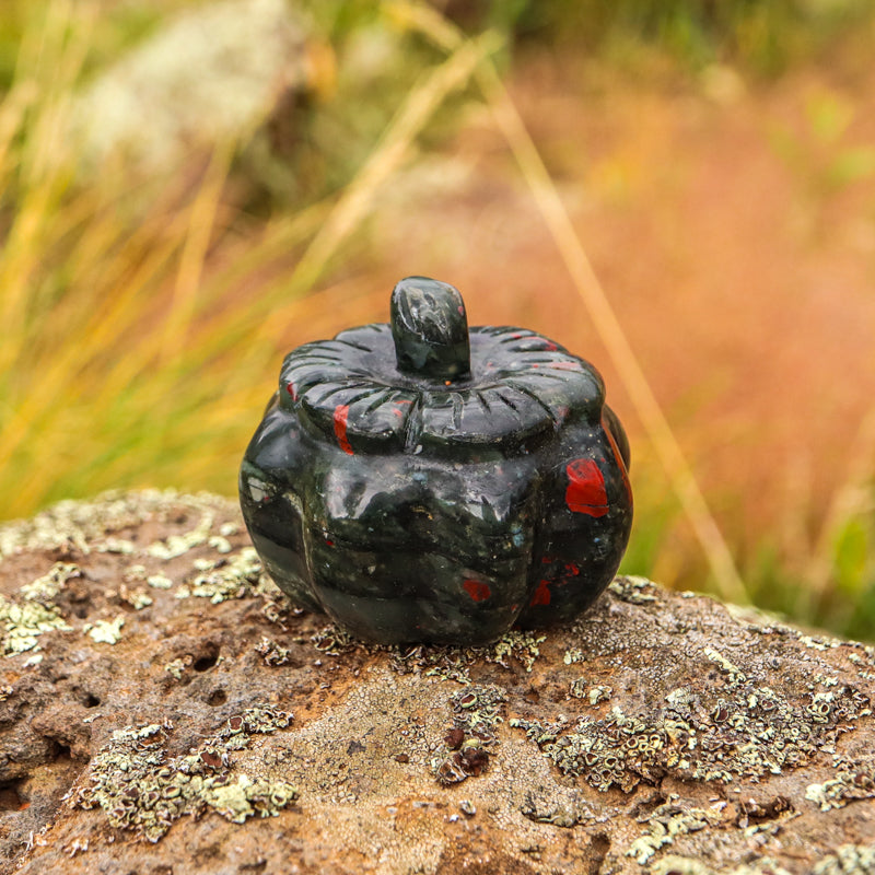 Bloodstone Carved Pumpkin