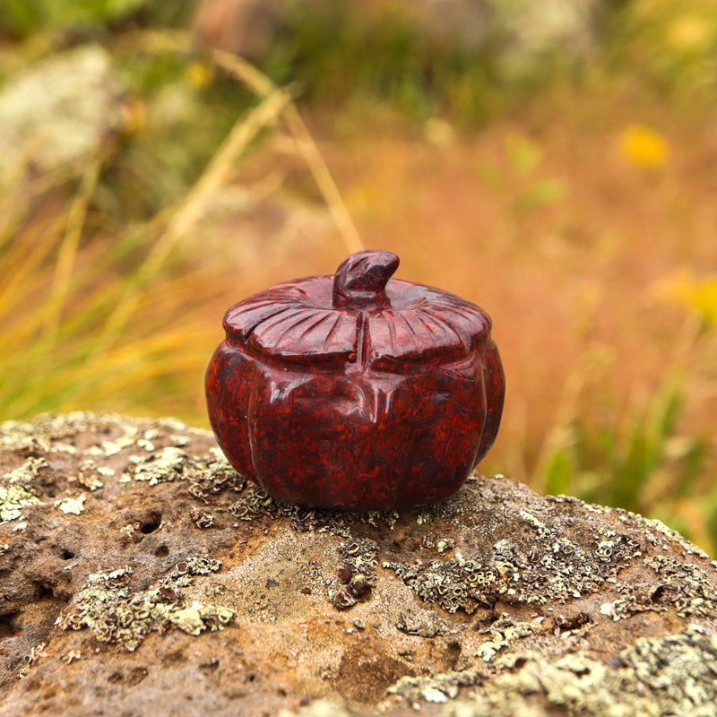 Brecciated Jasper Carved Pumpkin