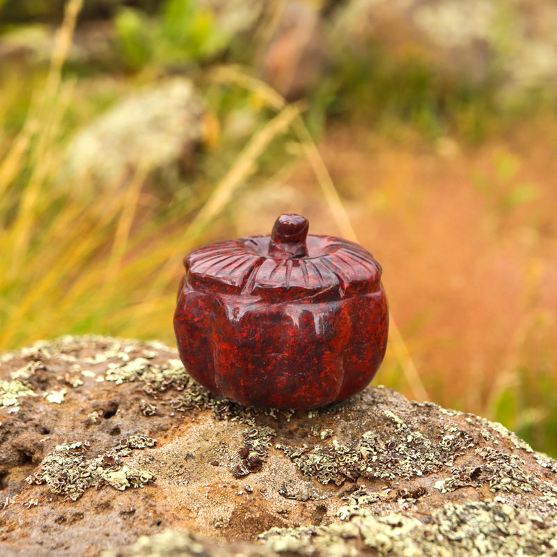 Brecciated Jasper Carved Pumpkin