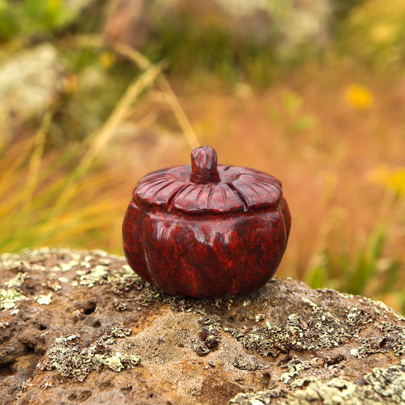 Brecciated Jasper Carved Pumpkin