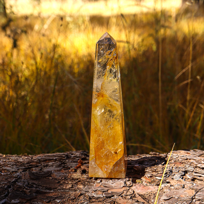 Golden Healer Quartz Obelisk
