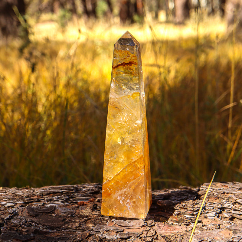 Golden Healer Quartz Obelisk