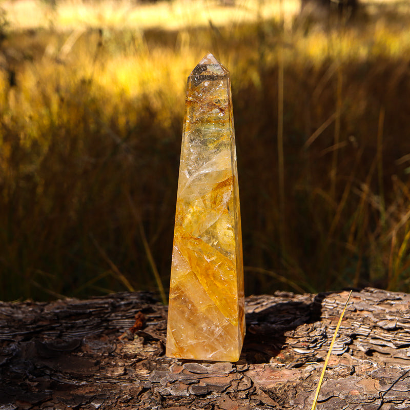 Golden Healer Quartz Obelisk