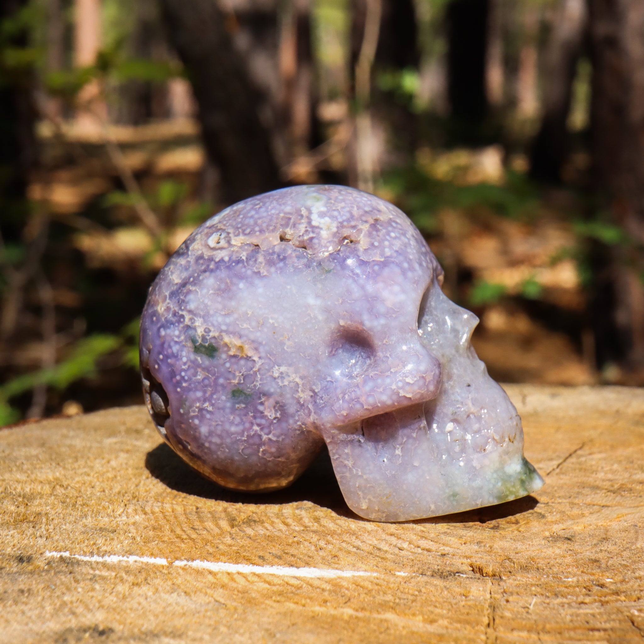 Grape Agate Skull