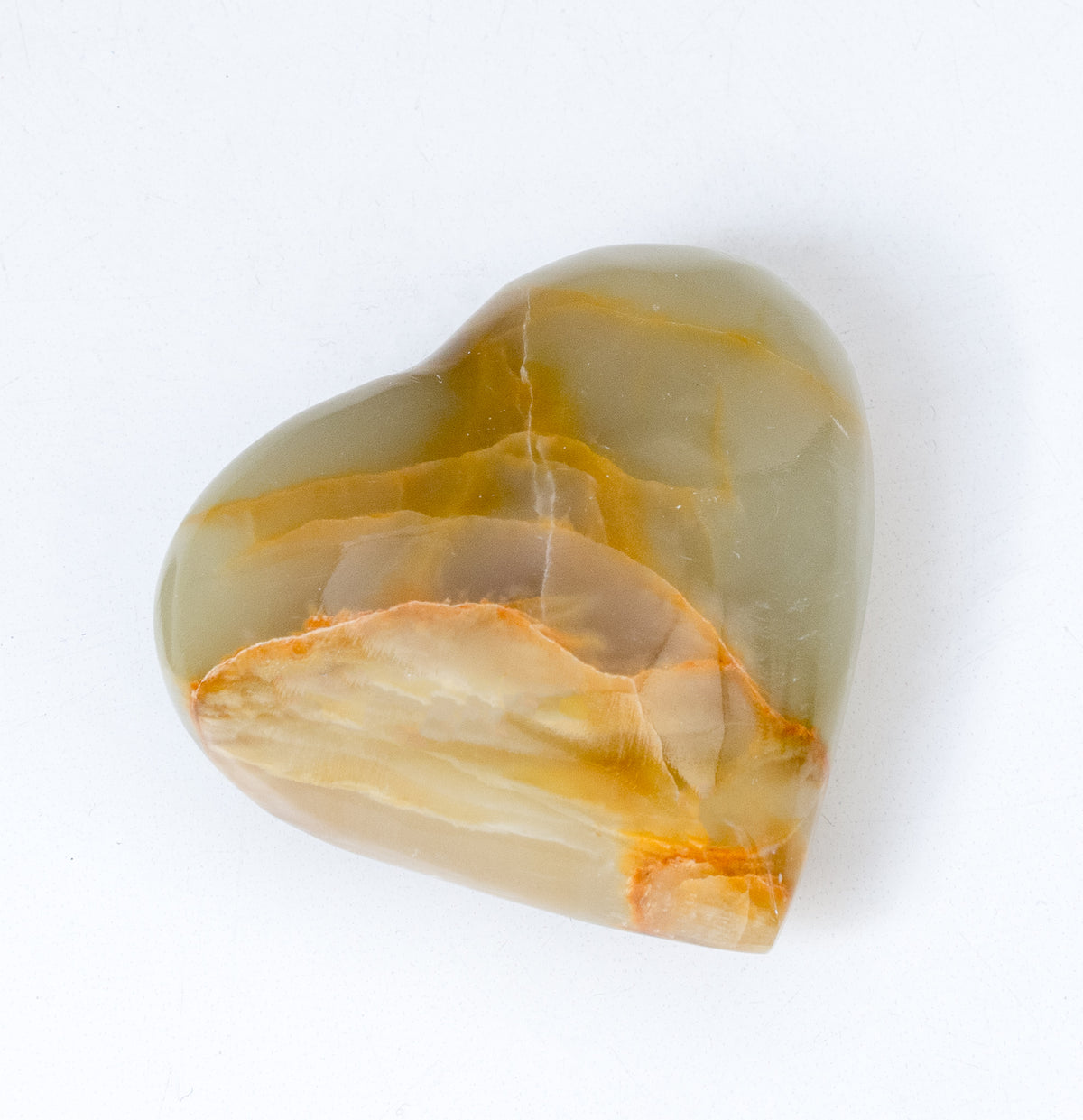 Green Calcite Heart