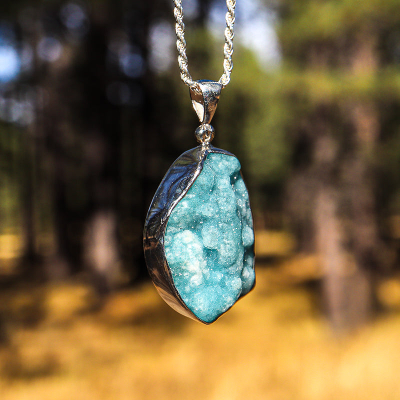 Raw Hemimorphite Pendant