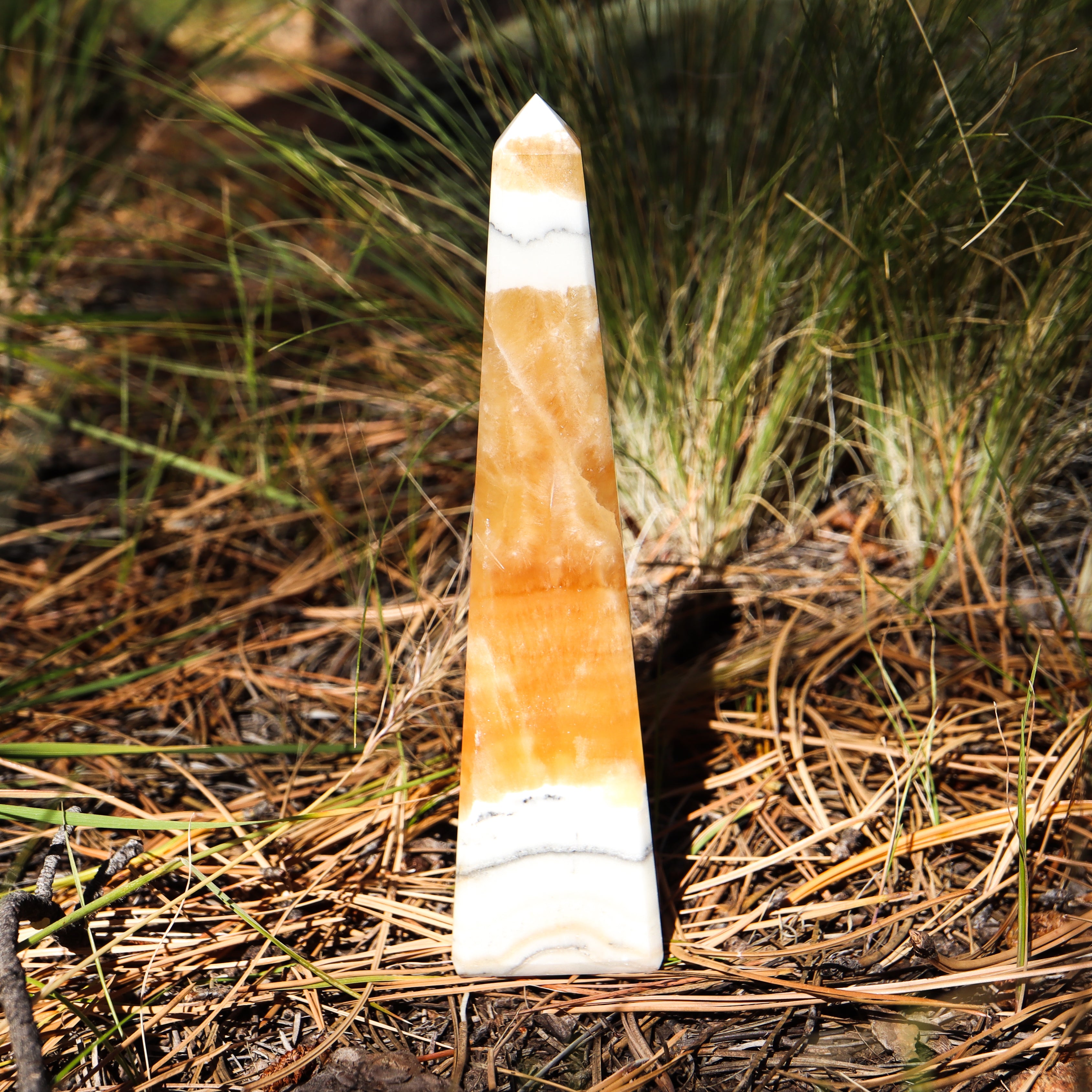 Orange Calcite Obelisk