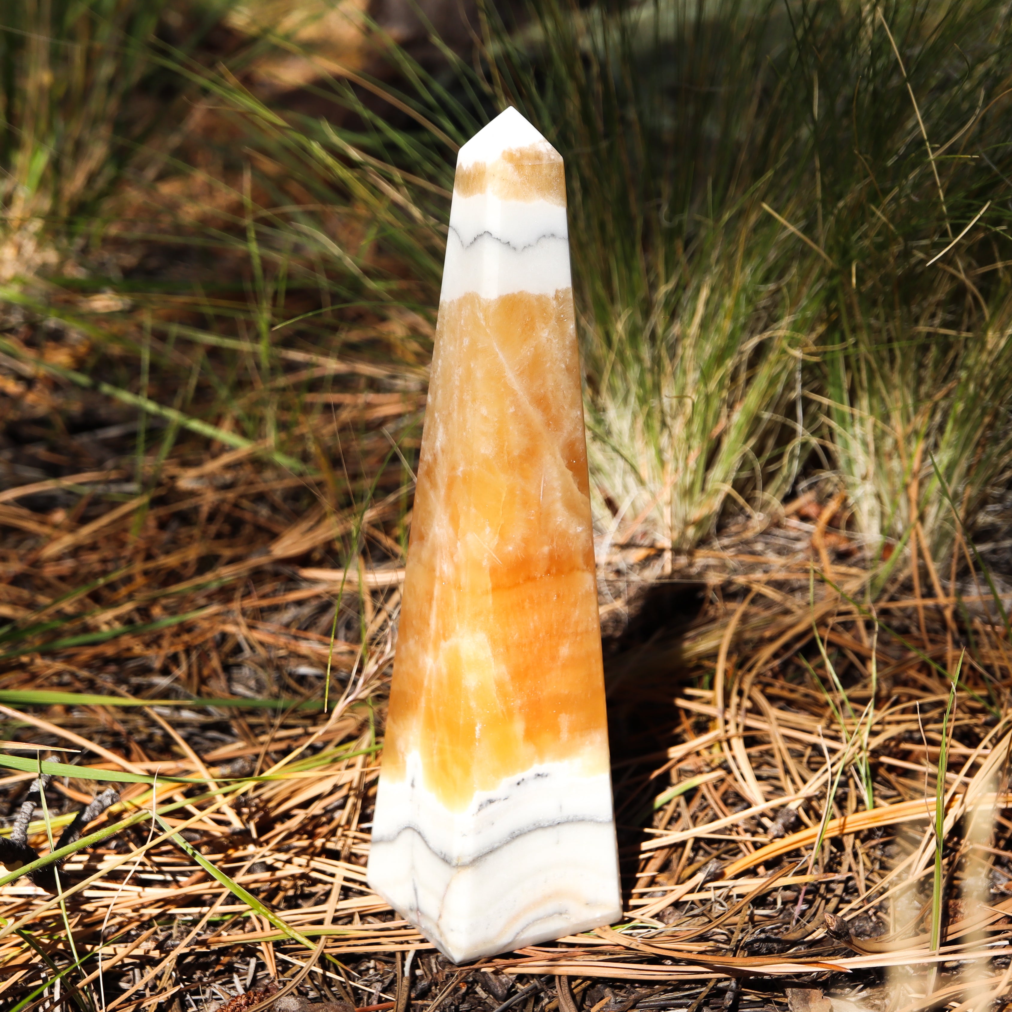 Orange Calcite Obelisk
