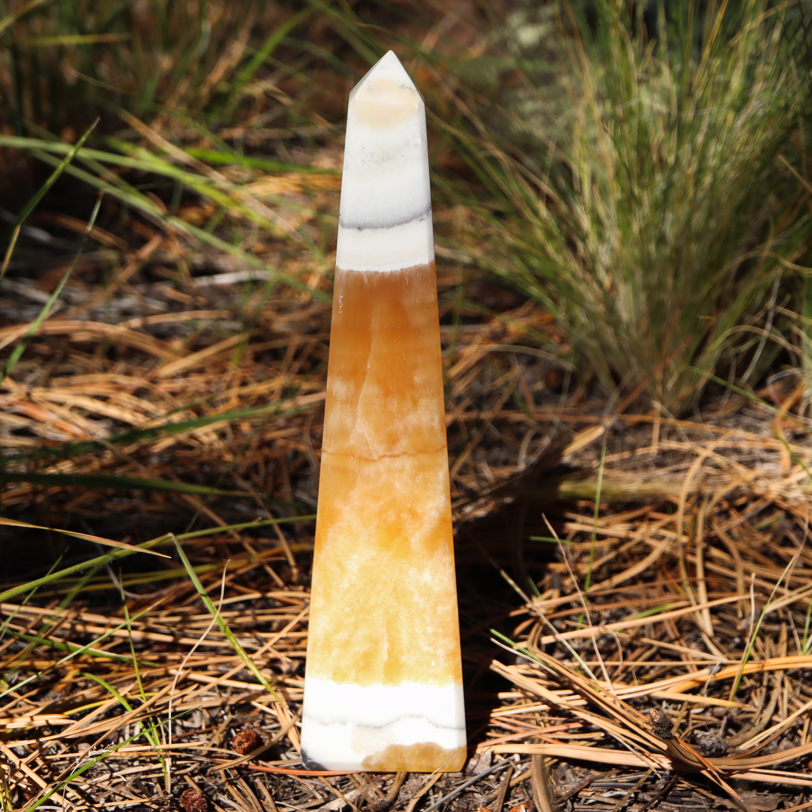 Orange Calcite Obelisk