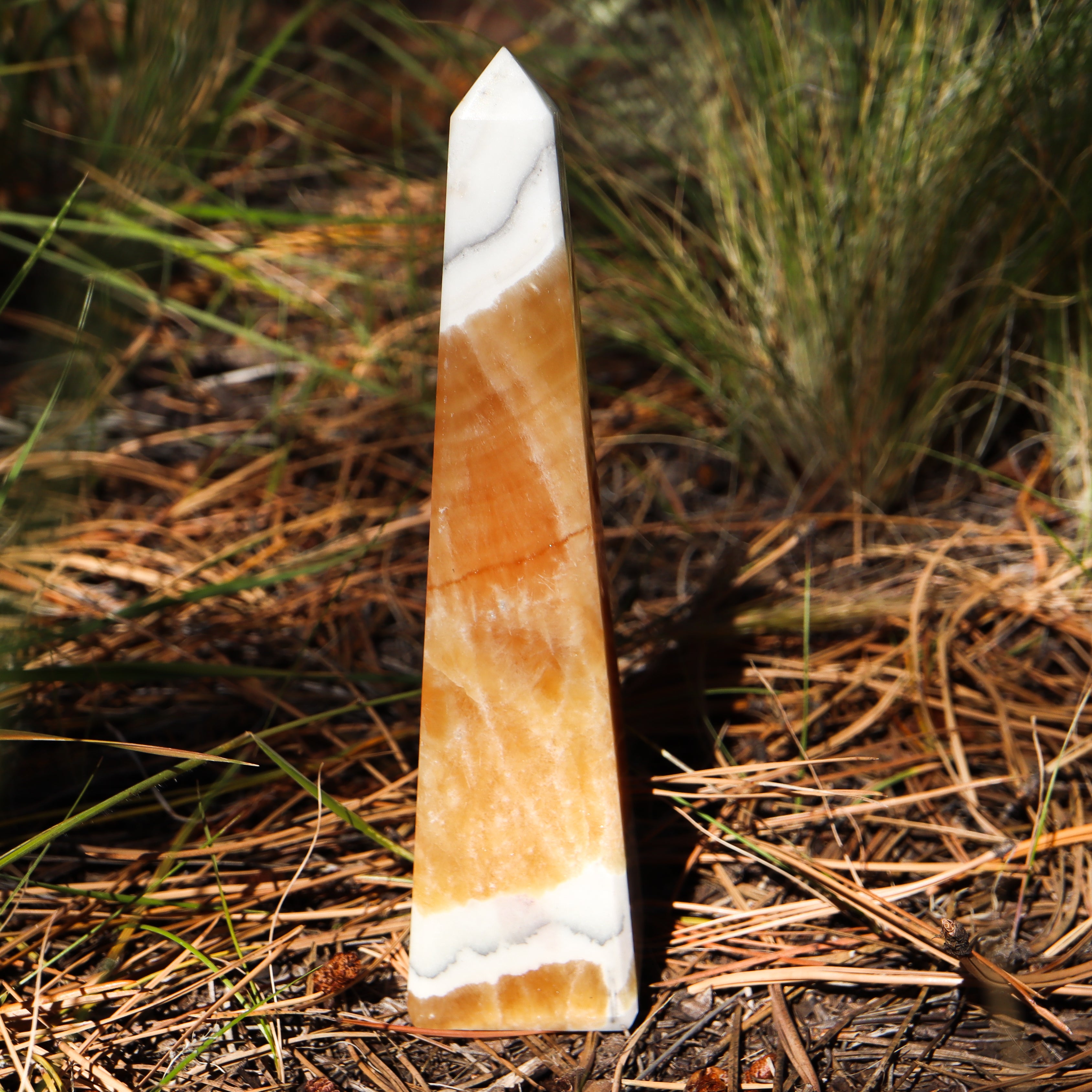 Orange Calcite Obelisk