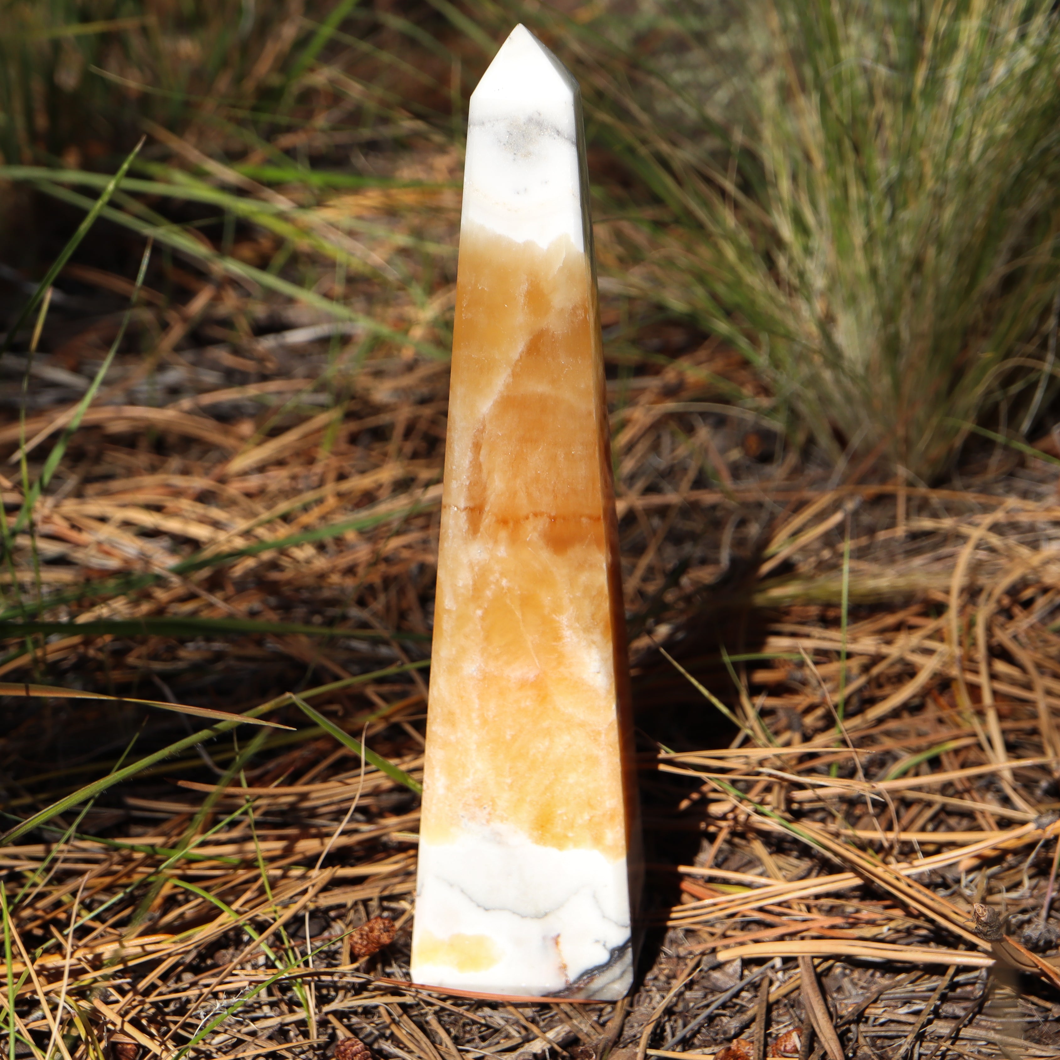 Orange Calcite Obelisk