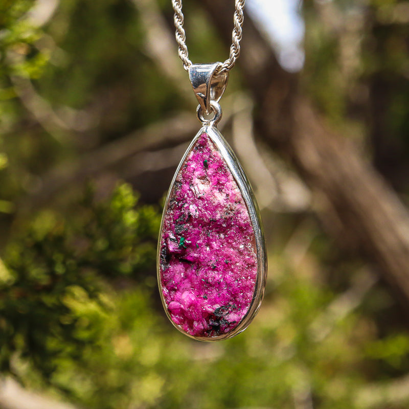 Raw Pink Calcite Pendant