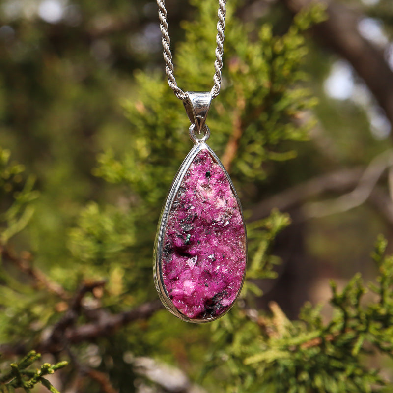 Raw Pink Calcite Pendant