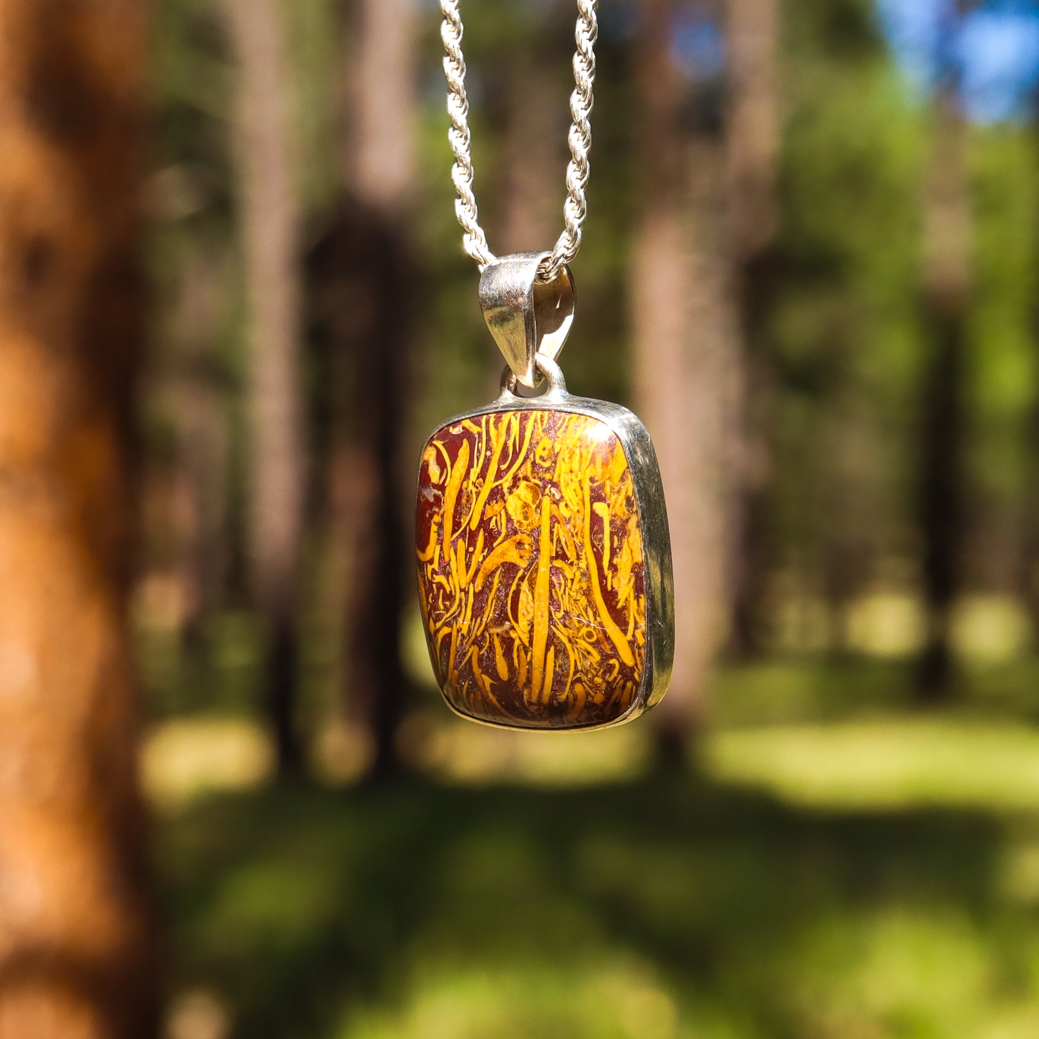 Script Stone Pendant