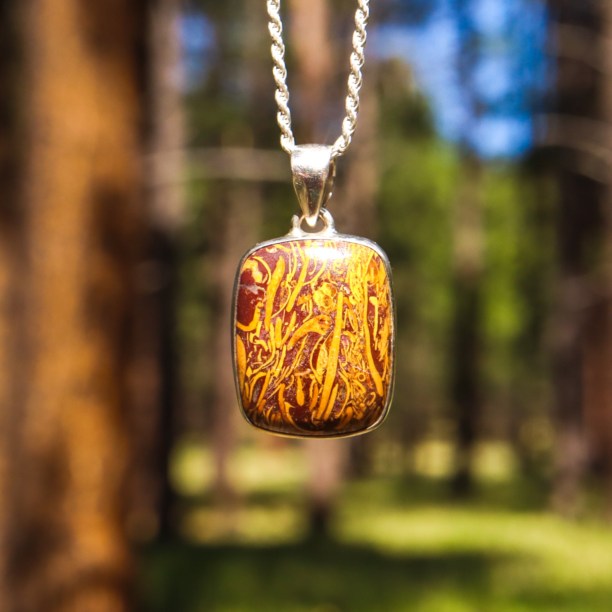 Script Stone Pendant