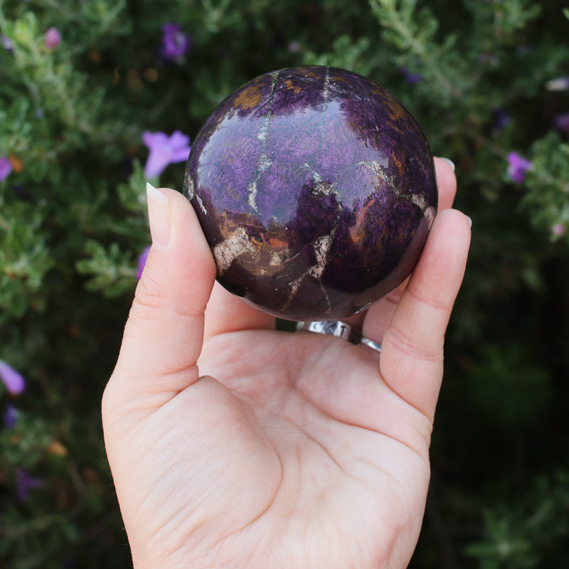 Purpurite Crystal Sphere