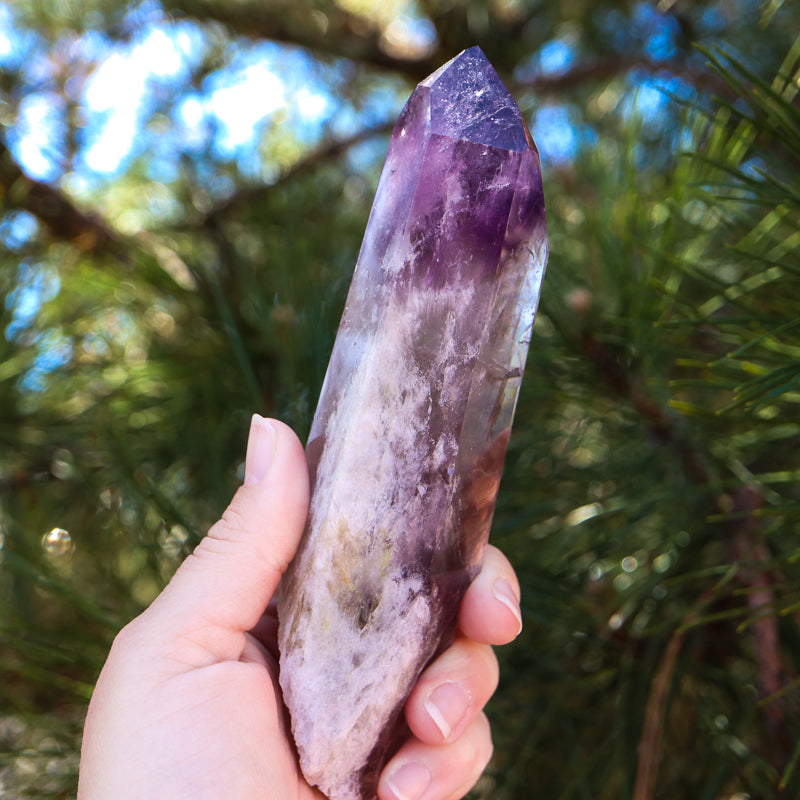 Natural Raw Amethyst Crystal Point